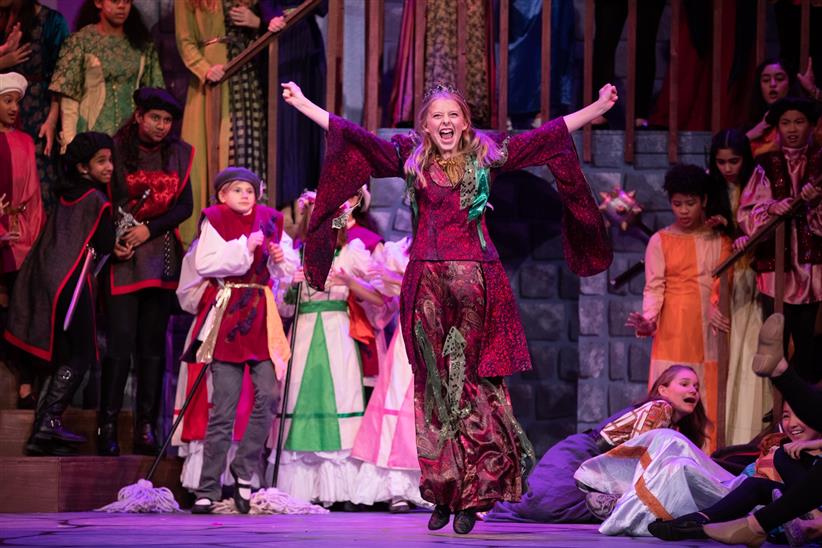 Violet in her schools production of Once Upon a Mattress